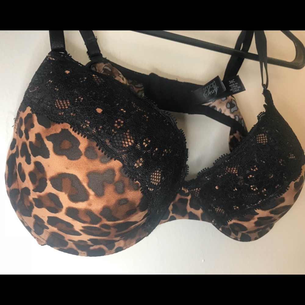 Leopard and lace bra - 36C